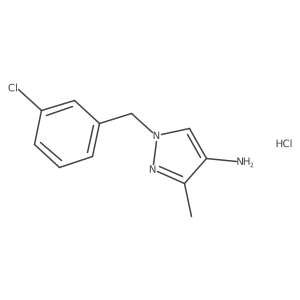 1-[(3-chlorophenyl)methyl]-3-methyl-1H-pyrazol-4-amine hydrochloride结构式