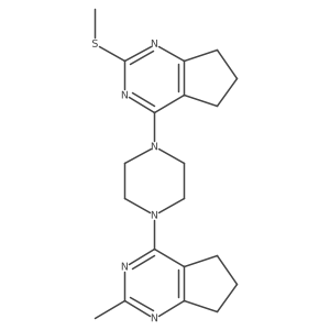 1-{2-methyl-5H,6H,7H-cyclopenta[d]pyrimidin-4-yl}-4-[2-(methylsulfanyl)-5H,6H,7H-cyclopenta[d]pyrimidin-4-yl]piperazine Structure