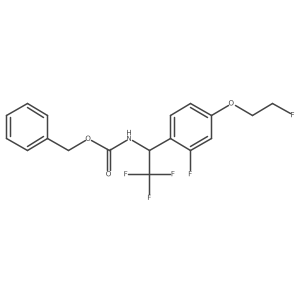 benzyl N-[(1R)-2,2,2-trifluoro-1-[2-fluoro-4-(2-fluoroethoxy)phenyl]ethyl]carbamate结构式