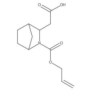 2-[(1R,3R,4S)-2-[(prop-2-en-1-yloxy)carbonyl]-2-azabicyclo[2.2.1]heptan-3-yl]acetic acid Structure