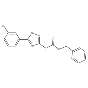 benzyl N-[5-(3-bromophenyl)-1,2,4-oxadiazol-3-yl]carbamate结构式