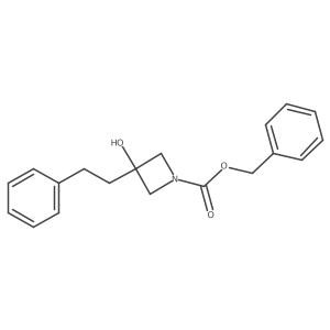Benzyl 3-hydroxy-3-(2-phenylethyl)azetidine-1-carboxylate结构式