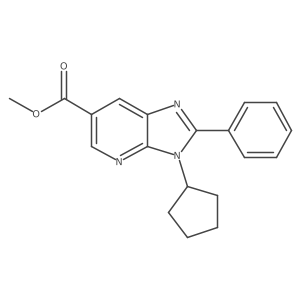 Methyl 3-cyclopentyl-2-phenyl-3H-imidazo[4,5-B]pyridine-6-carboxylate Structure