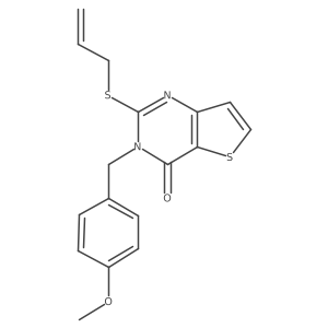 3-[(4-methoxyphenyl)methyl]-2-(prop-2-en-1-ylsulfanyl)-3H,4H-thieno[3,2-d]pyrimidin-4-one Structure