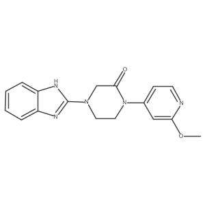 4-(1H-1,3-benzodiazol-2-yl)-1-(2-methoxypyridin-4-yl)piperazin-2-one Structure
