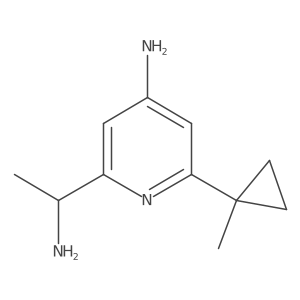 2-(1-Aminoethyl)-6-(1-methylcyclopropyl)pyridin-4-amine结构式