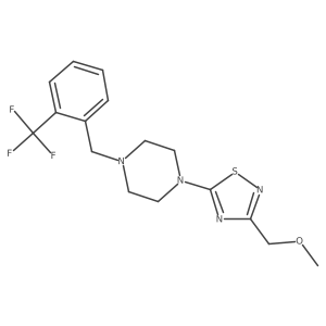 1-[3-(Methoxymethyl)-1,2,4-thiadiazol-5-yl]-4-{[2-(trifluoromethyl)phenyl]methyl}piperazine结构式