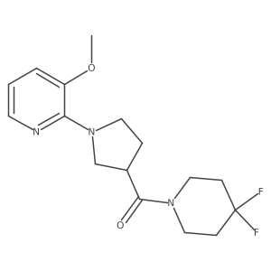 2-[3-(4,4-Difluoropiperidine-1-carbonyl)pyrrolidin-1-yl]-3-methoxypyridine结构式