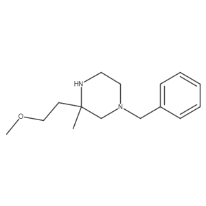 (S)-1-Benzyl-3-(2-methoxyethyl)-3-methylpiperazine结构式