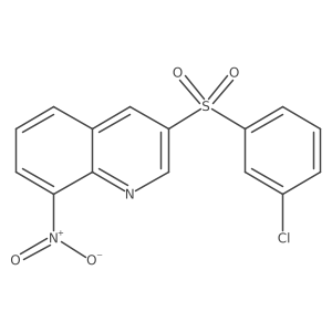 3-(3-Chlorophenyl)sulfonyl-8-nitroquinoline结构式