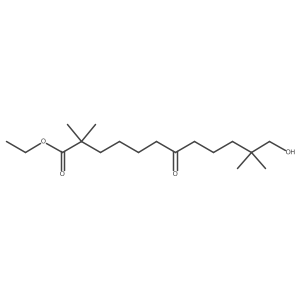 Ethyl 12-hydroxy-2,2,11,11-tetramethyl-7-oxo-dodecanoate结构式