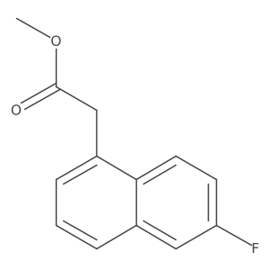 Methyl 6-fluoronaphthalene-1-acetate结构式