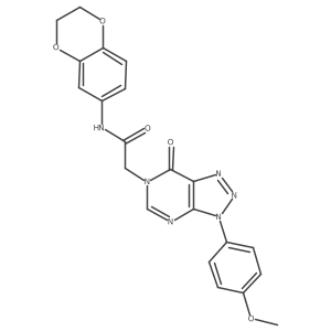 N-(2,3-dihydrobenzo[b][1,4]dioxin-6-yl)-2-(3-(4-methoxyphenyl)-7-oxo-3H-[1,2,3]triazolo[4,5-d]pyrimidin-6(7H)-yl)acetamide结构式
