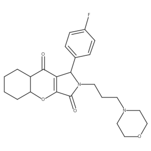 1-(4-fluorophenyl)-2-(3-morpholin-4-ylpropyl)-4a,5,6,7,8,8a-hexahydro-1H-chromeno[2,3-c]pyrrole-3,9-dione Structure