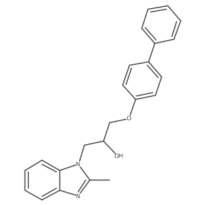 1-(2-Methylbenzimidazolyl)-3-(4-phenylphenoxy)propan-2-ol Structure