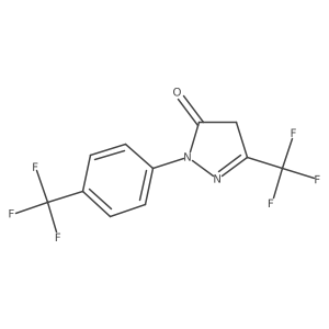 2,4-Dihydro-5-(trifluoromethyl)-2-[4-(trifluoromethyl)phenyl]-3H-pyrazol-3-one结构式