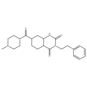 7-(4-methylpiperazine-1-carbonyl)-3-(2-phenylethyl)-4a,5,6,7,8,8a-hexahydro-1H-quinazoline-2,4-dione Structure