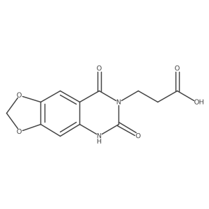 3-(6,8-dioxo-5,8-dihydro[1,3]dioxolo[4,5-g]quinazolin-7(6H)-yl)propanoic acid结构式