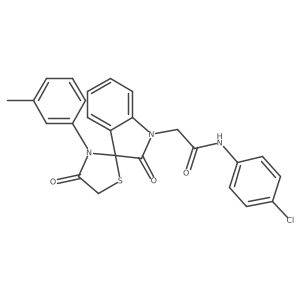 N-(4-chlorophenyl)-2-(2,4'-dioxo-3'-(m-tolyl)spiro[indoline-3,2'-thiazolidin]-1-yl)acetamide结构式