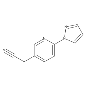 2-[6-(1h-Pyrazol-1-yl)pyridin-3-yl]acetonitrile结构式