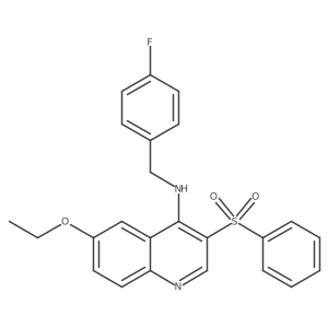 6-ethoxy-N-(4-fluorobenzyl)-3-(phenylsulfonyl)quinolin-4-amine Structure