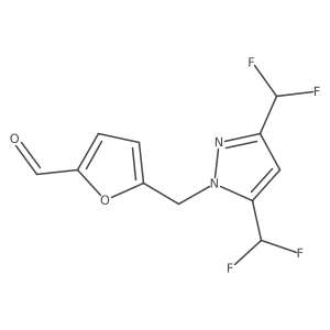 5-((3,5-Bis(difluoromethyl)-1H-pyrazol-1-yl)methyl)furan-2-carbaldehyde结构式