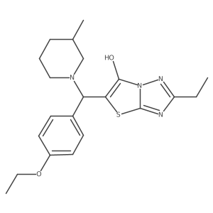 5-((4-Ethoxyphenyl)(3-methylpiperidin-1-yl)methyl)-2-ethylthiazolo[3,2-b][1,2,4]triazol-6-ol Structure