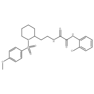 N1-(2-chlorophenyl)-N2-(2-(1-((4-methoxyphenyl)sulfonyl)piperidin-2-yl)ethyl)oxalamide结构式