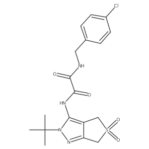 N1-(2-(tert-butyl)-5,5-dioxido-4,6-dihydro-2H-thieno[3,4-c]pyrazol-3-yl)-N2-(4-chlorobenzyl)oxalamide Structure