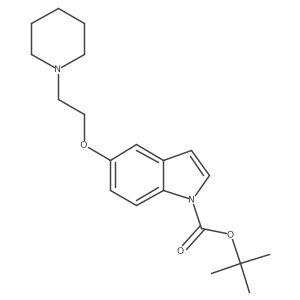 1h-Indole-1-carboxylic acid,5-[2-(1-piperidinyl)ethoxy]-,1,1-dimethylethyl ester Structure