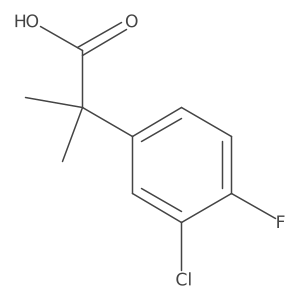 2-(3-Chloro-4-fluorophenyl)-2-methylpropanoic acid结构式