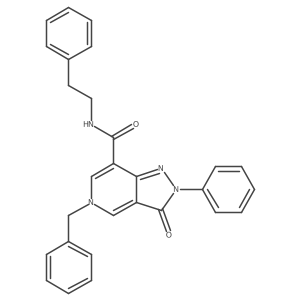 5-benzyl-3-oxo-N-phenethyl-2-phenyl-3,5-dihydro-2H-pyrazolo[4,3-c]pyridine-7-carboxamide Structure