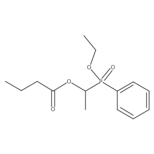 (1R)-1-[Ethoxy(phenyl)phosphoryl]ethyl butanoate结构式