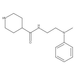 N-{2-[Methyl(phenyl)amino]ethyl}piperidine-4-carboxamide结构式