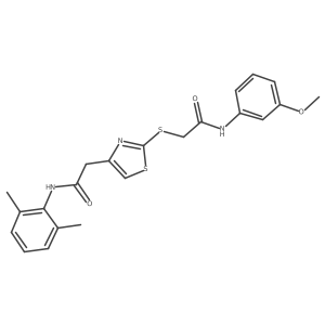 N-(2,6-dimethylphenyl)-2-(2-((2-((3-methoxyphenyl)amino)-2-oxoethyl)thio)thiazol-4-yl)acetamide结构式