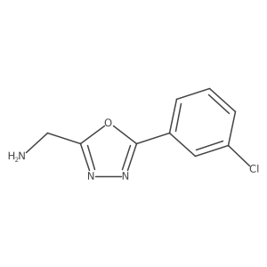 1-[5-(3-Chlorophenyl)-1,3,4-oxadiazol-2-yl]methanamine Structure