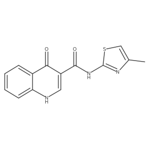 4-hydroxy-N-(4-methylthiazol-2-yl)quinoline-3-carboxamide结构式
