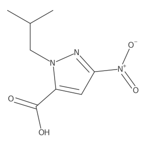 2-(2-Methylpropyl)-5-nitropyrazole-3-carboxylic acid Structure