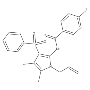 N-[4,5-dimethyl-3-(phenylsulfonyl)-1-(prop-2-en-1-yl)-1H-pyrrol-2-yl]-4-fluorobenzamide Structure