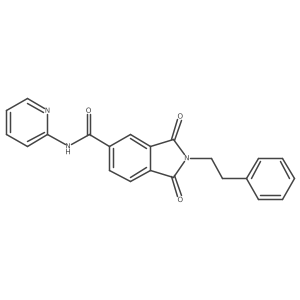 1,3-dioxo-2-(2-phenylethyl)-N-(pyridin-2-yl)-2,3-dihydro-1H-isoindole-5-carboxamide Structure