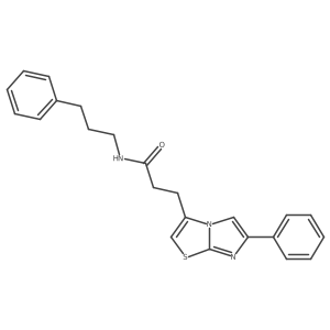 3-(6-phenylimidazo[2,1-b]thiazol-3-yl)-N-(3-phenylpropyl)propanamide结构式