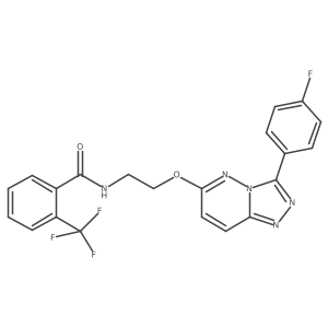 N-(2-{[3-(4-fluorophenyl)-[1,2,4]triazolo[4,3-b]pyridazin-6-yl]oxy}ethyl)-2-(trifluoromethyl)benzamide Structure