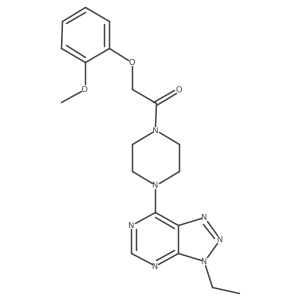 1-(4-{3-ethyl-3H-[1,2,3]triazolo[4,5-d]pyrimidin-7-yl}piperazin-1-yl)-2-(2-methoxyphenoxy)ethan-1-one Structure