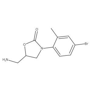 2-Oxazolidinone, 5-(aminomethyl)-3-(4-bromo-2-methylphenyl)-结构式