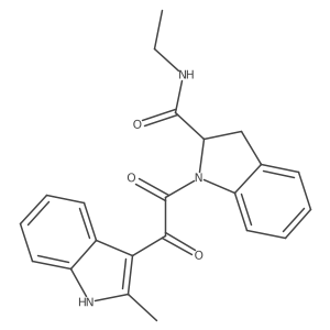 N-ethyl-1-(2-(2-methyl-1H-indol-3-yl)-2-oxoacetyl)indoline-2-carboxamide Structure