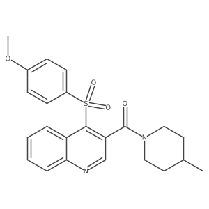 4-(4-Methoxybenzenesulfonyl)-3-(4-methylpiperidine-1-carbonyl)quinoline Structure