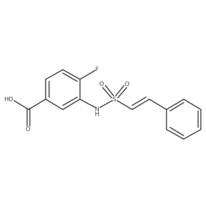 4-Fluoro-3-(2-phenylethenesulfonamido)benzoic acid Structure