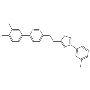 3-(3,4-Dimethylphenyl)-6-({[3-(3-methylphenyl)-1,2,4-oxadiazol-5-yl]methyl}sulfanyl)pyridazine Structure