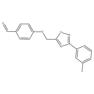 4-((3-(m-Tolyl)-1,2,4-oxadiazol-5-yl)methoxy)benzaldehyde Structure