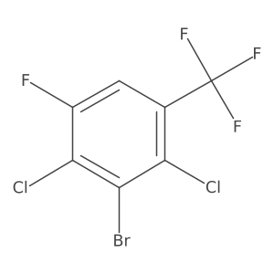 3-Bromo-2,4-dichloro-1-fluoro-5-(trifluoromethyl)benzene Structure
